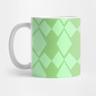 Geometric Diamonds Design (Mint Green) Mug